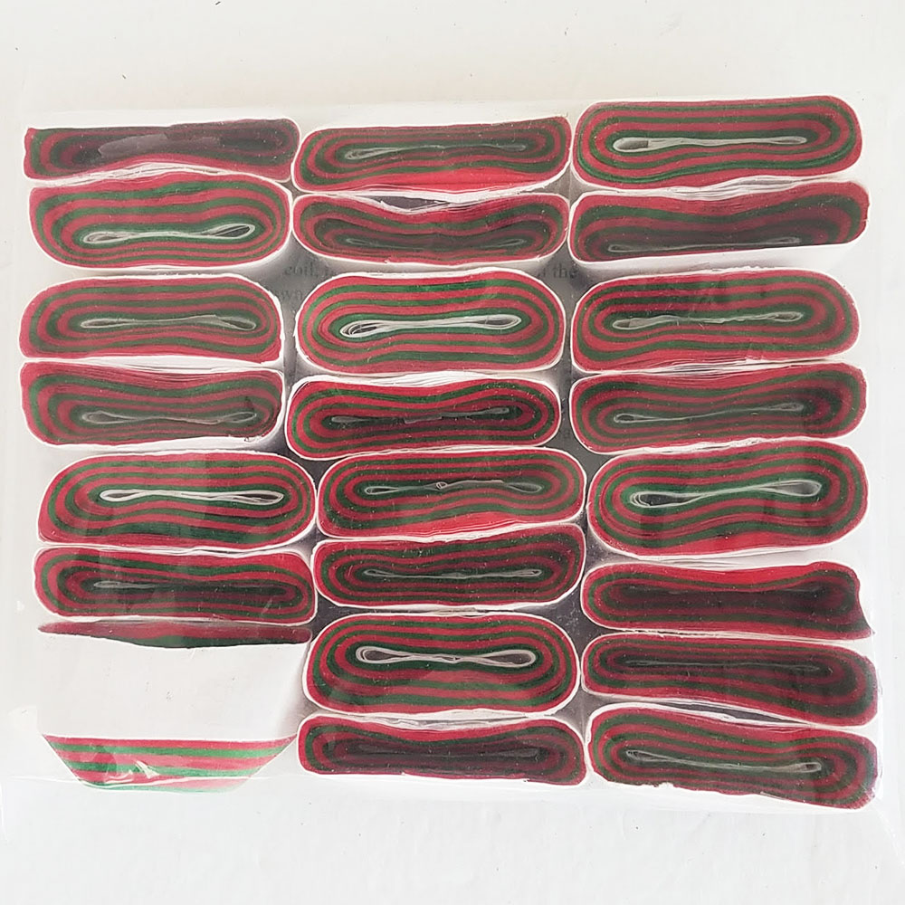 Mouth Coils Jumbo Cresey 46 Ft Combo Colors - Red and Green - Pack of 12