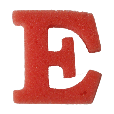 Magicians Joke Routine Props - Sponge Red Letter E - RED E (Ready)